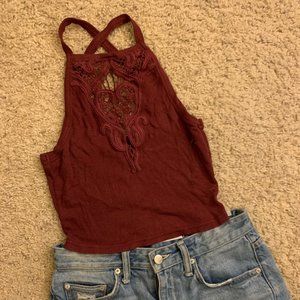 PacSun Maroon Halter Top